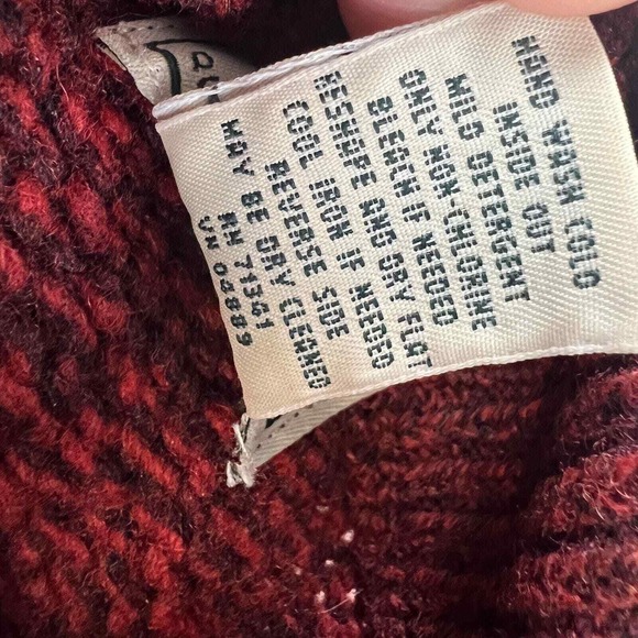 L.L. Bean Men's Burgundy Pullover Lambs Wool Button Knitted‎ Sweater L - Picture 13 of 16